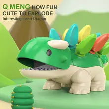 

Dinosaur Matching Sorter Toy For Kids Motor Hand-Eye Coordination Fight Inserted Early Learning Educational Baby Montessori Toy