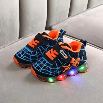 

Children's Luminous Sneakers Girls Cartoon Lighted Casual Shoes Kids LED Glowing Shoes Autumn Fashion Boys Sport Running Shoe