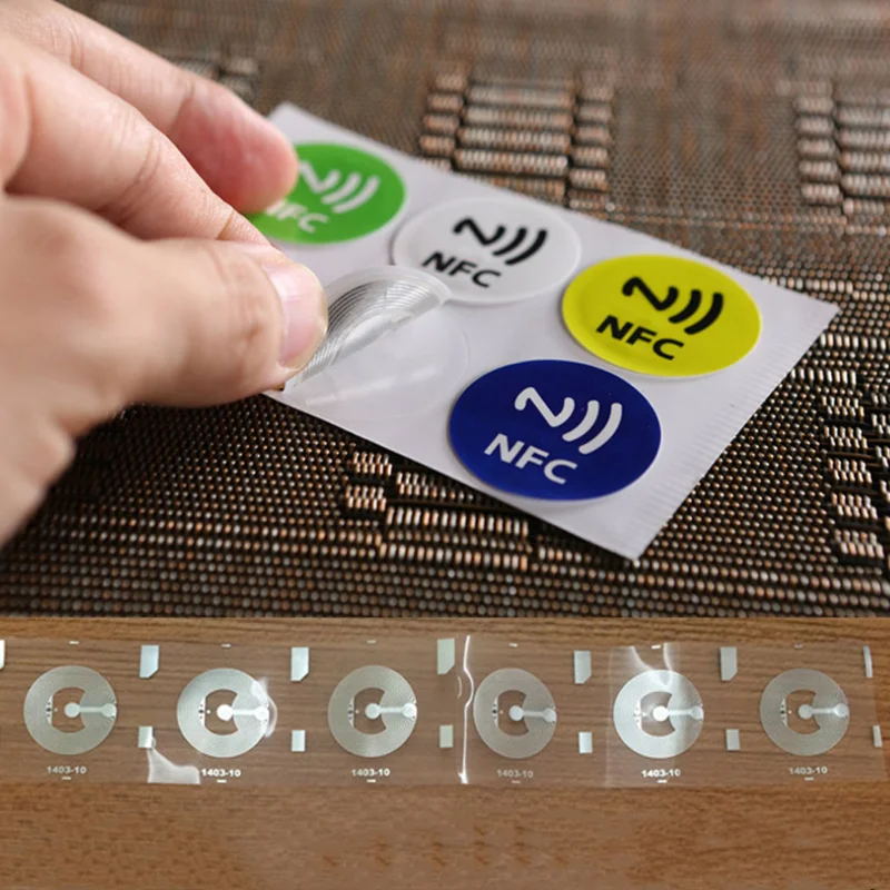 6 шт./лот) NTAG213 NFC метки RFID с клейким этикетком Стикеры NFC теги Стикеры s универсальные этикетки Ntag 213 rfid-метка для всех NFC телефонов