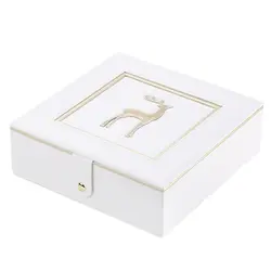 Новая модная кожаная коробка для ювелирных изделий, Подарочная коробка для упаковки ювелирных изделий, большой изысканный чехол для