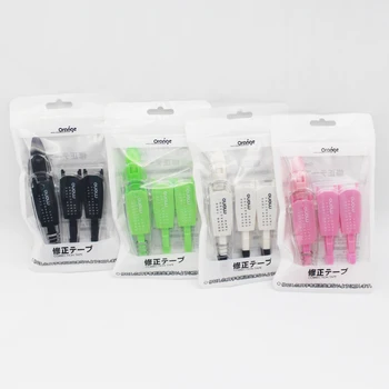 

8 set/Lot kawaii color correction tape with 2 cartridge 5mm White tape for correcting Stationery Office accessories School E6889