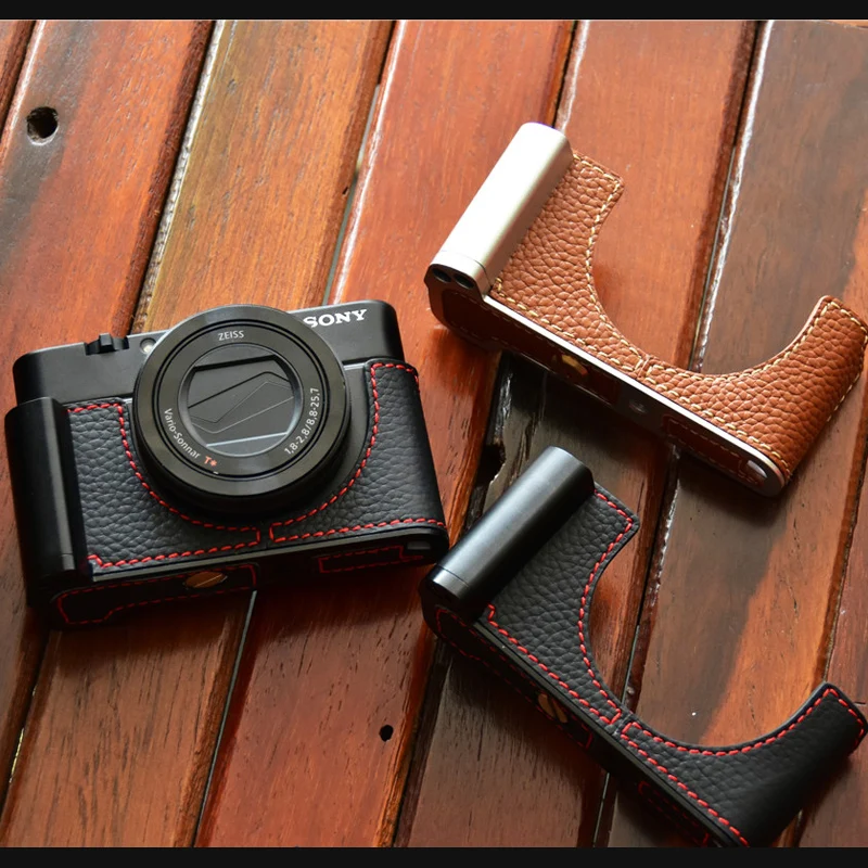 Натуральная кожа Камера ручка крышки чехол corium сумка Защитная основа для sony rx100ii rx100iii rx100iv rx100v rx100vi RX100m6 M5
