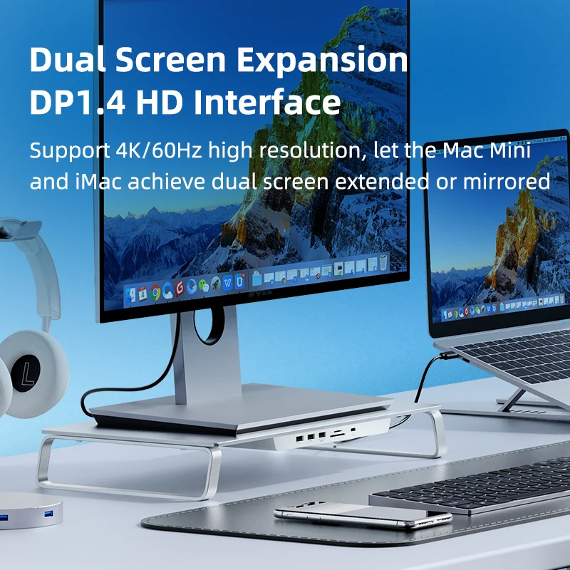 Hagibis Monitor Stand Riser USB-C Hub 