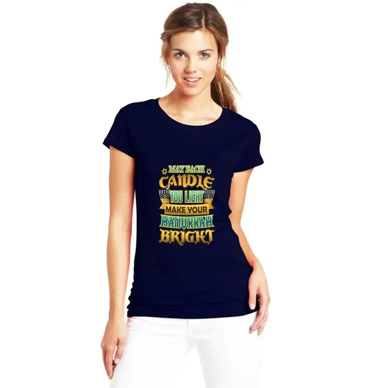 

Design Hanukkah Each Candle You Light Make Hanukkah t shirt s-39xl awesome undertale Harajuku homme tee t shirts