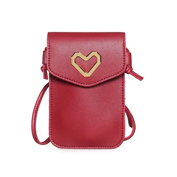 

2019 new heart-shaped MINI shoulder bag mobile phone bag change lady small bag messenger small female bag