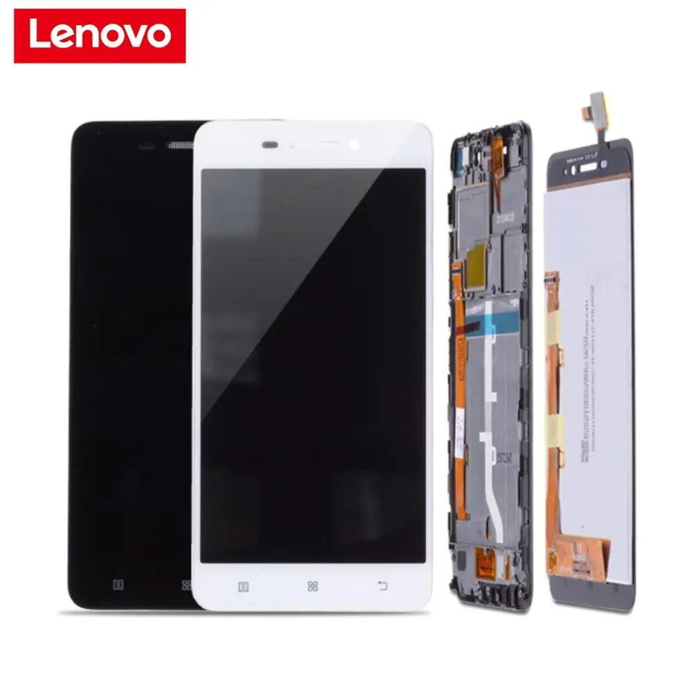 Продажа Дисплей для Lenovo S60 S60W S60T S60A font b LCD b font в сборе с тачскрином на рамке Оригинал черный белый