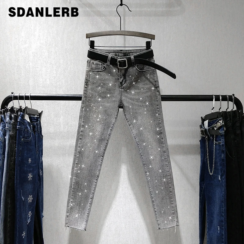 girls grey skinny trousers