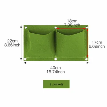 

Green Vertical Felt Planting Bags Wall Hanging Planting Bags Green Plant Grow Planter