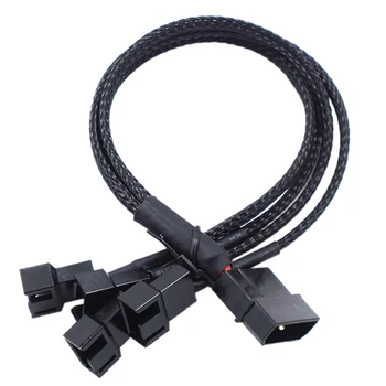 

2V 27cm 4pin IDE Molex To 4-Port 3Pin/4Pin Cooler Cooling Fan Splitter Power Cable For Computer Fan Cable Splitter Power Cable 1
