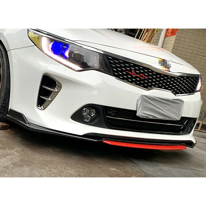 Front Bumper Spoiler Protector Plate Lip Body Kit Carbon Surface Chin Shovel Contrast Color Design For Kia Optima K5 2014-car bumper guards