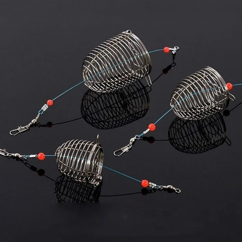 1 шт. приманка рыболовная клетка ловушка маленькая проволочная корзина из