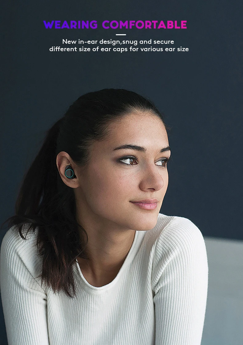 TWS G02 Bluetooth наушники V5.0 беспроводные наушники 9D стерео музыка IPX7 водонепроницаемые наушники с зарядным чехлом 3300 мАч