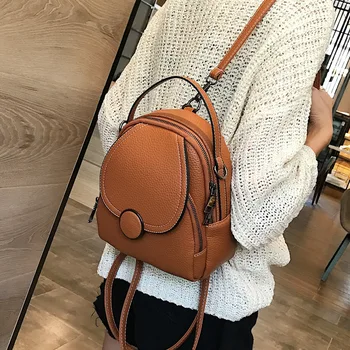 

Small bag women 2020 new PU backpack fashion women's bag casual shoulder bag bookbag
