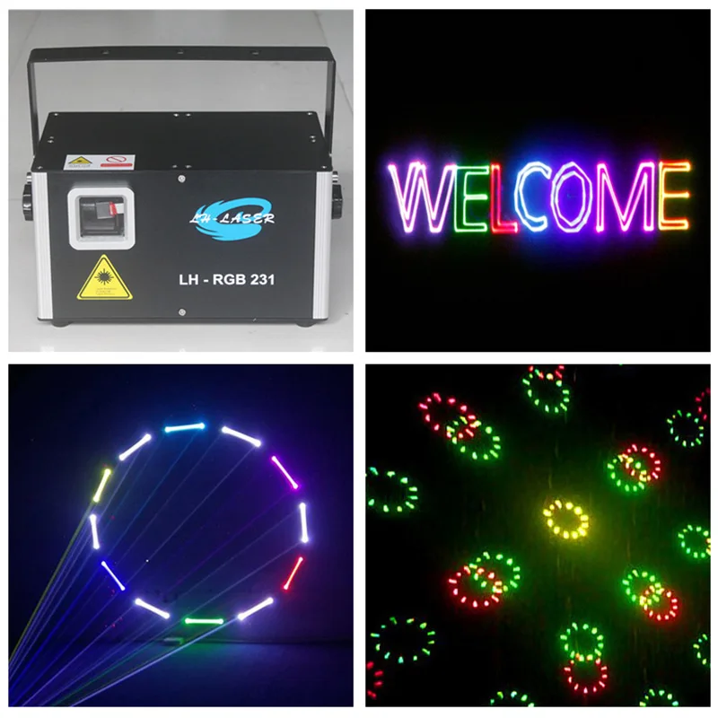 Бесплатная доставка Многофункциональный 1 2 Вт RGB с SD + Анимация Фейерверк луч