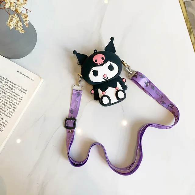 Sanrioed Kawaii Cartoon Kulomi Melody Cinnamoroll Silicone Bag Messenger Bag Children's Coin Purse Cute Mini Children's Gifts 2