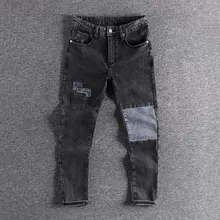 Британский стиль, высокое качество, Ретро стиль, модные Молодежные облегающие Капри, оригинальные мужские джинсы, модная крутая Одежда для мальчиков, брюки, распродажа