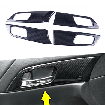 

beler Carbon Fiber Texture 4PCS Car ABS Inner Door Handle Cover Trim Fit for Honda Accord 2014 2015 2016 2017