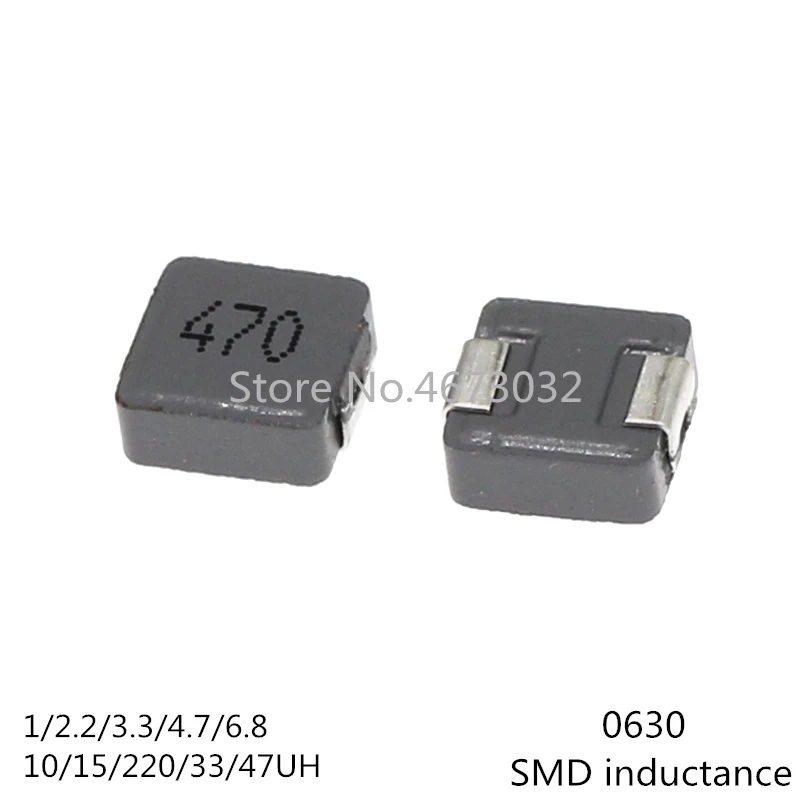 10 шт. 0630 силовых индукторов SMD 1uh 2.2uh 3.3uh 4.7uh 6.8uh 10uh 15uh 22uh 33uh 47uh Индуктор 6*6*3|Индукторы|