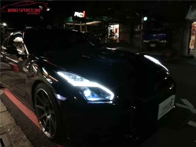 АКД Автомобиль Стайлинг фара для Nissan GT-R фары 2009- GTR светодиодный фары Дневные ходовые огни H7 D2H Hid биксеноновые фары