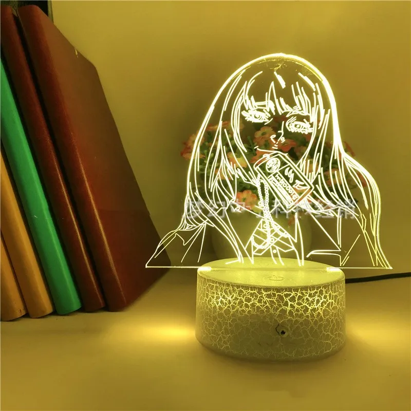 

Jabami From Kakegurui Anime Lamp Yumeko Compulsive Gambler Gift for Bedroom Decor Nightlight Cute Japanese Waifu Led Night Light