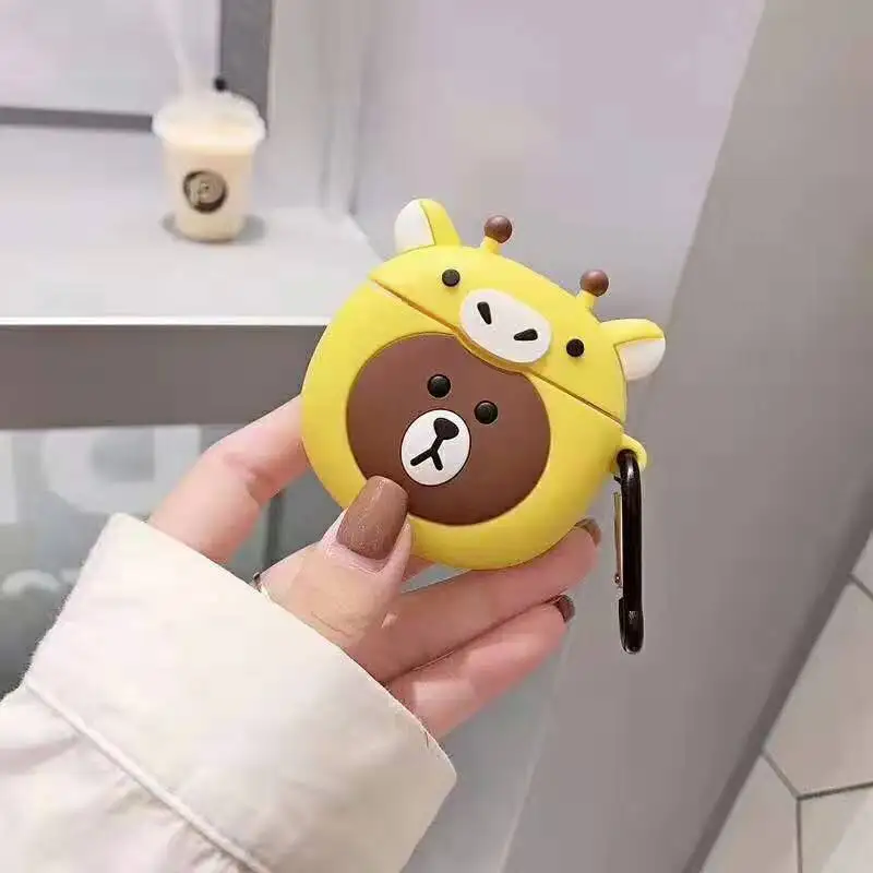 16 3D Мягкий силиконовый чехол с милой кошечкой для Airpods милый мультяшный прекрасный подарок для Apple Airpods2 bluetooth чехол для наушников - Цвет: 16