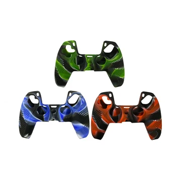 

For PS5 Controller Gamepad Camouflage Silicone Cover PS5 Handle Camouflage Rubber Cover With Anti-skid Particles In Three Colors