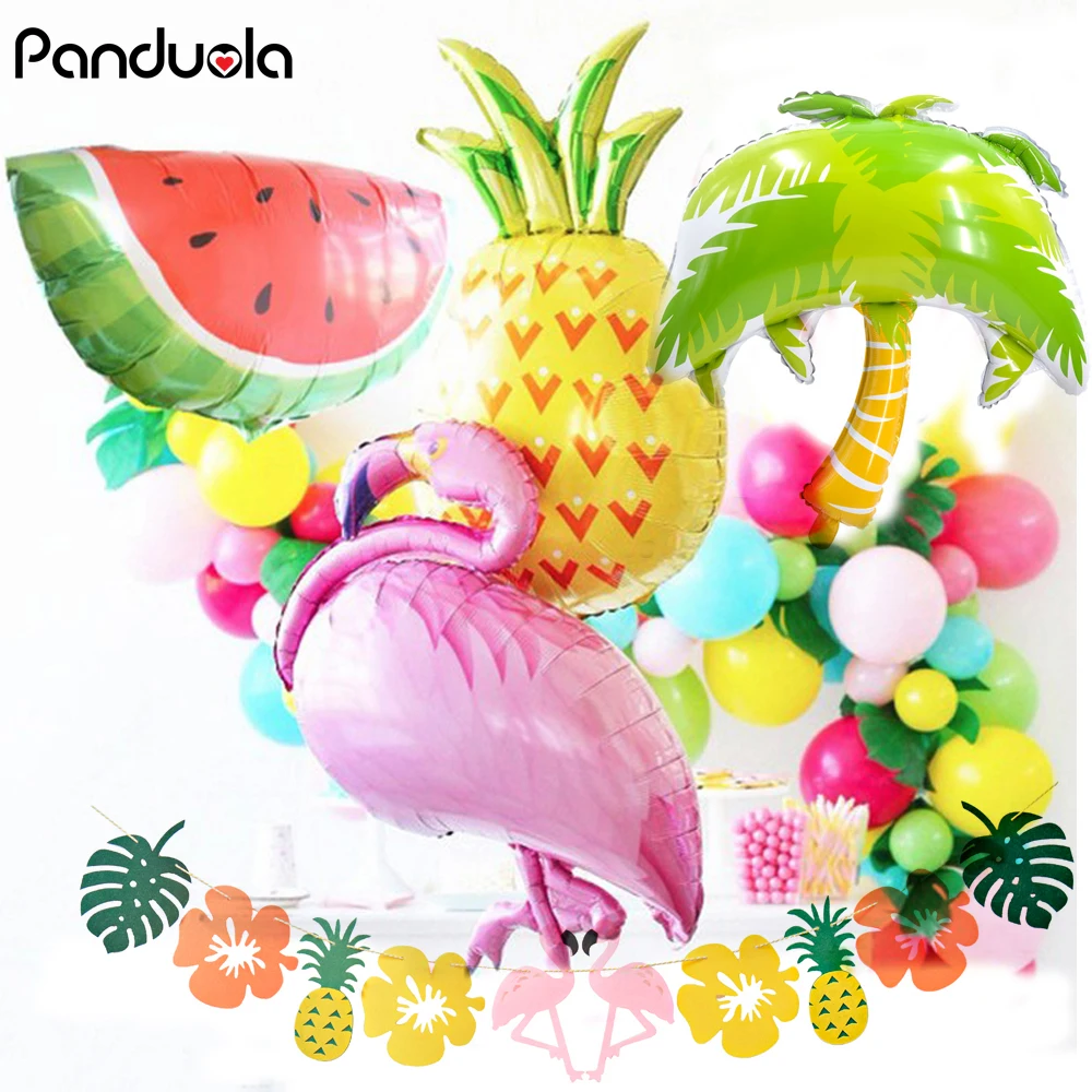 Babyshower украшения для вечеринок мальчиков фламинго товары Пальмовые Листья