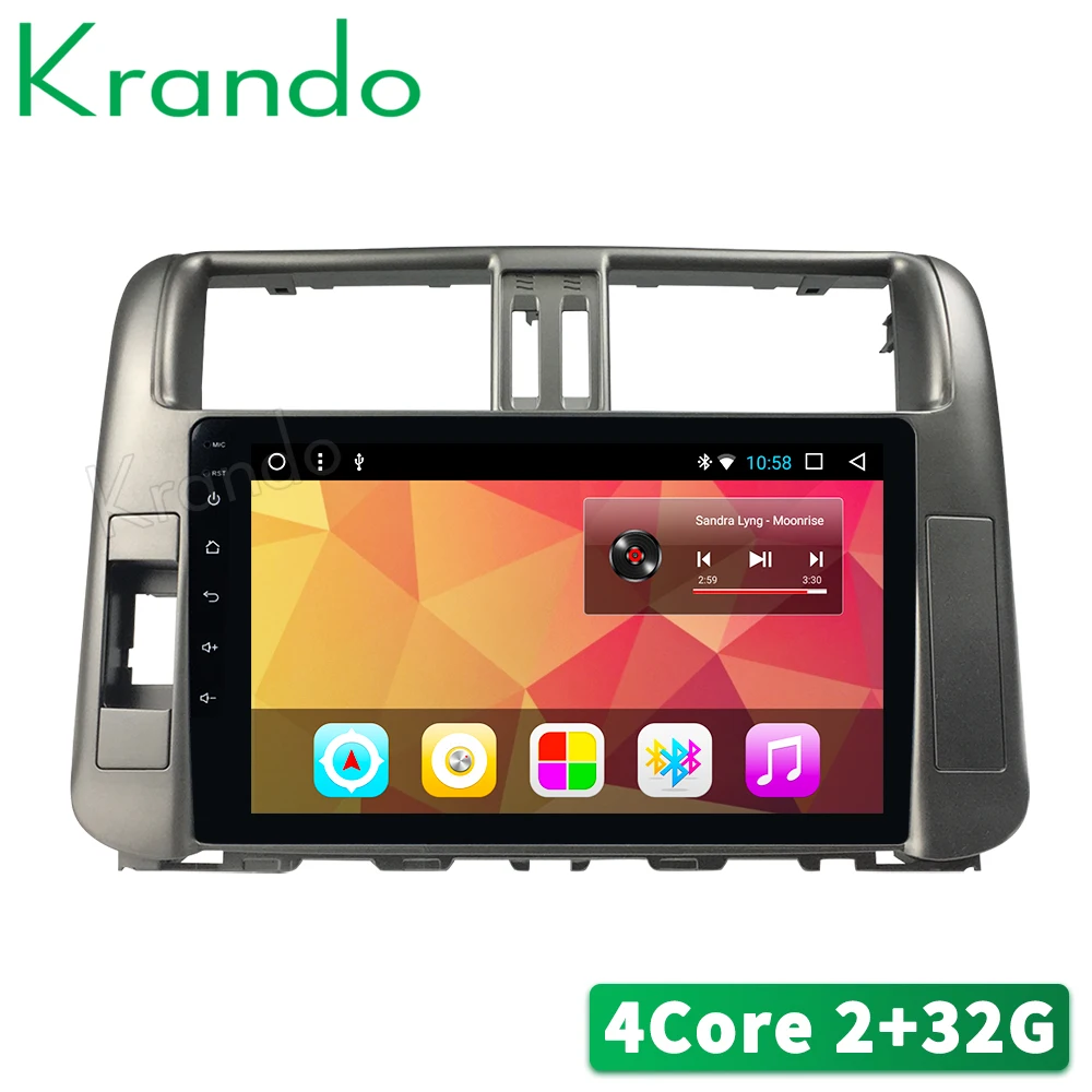 

Krando Android 8.1 9" IPS Full touch Big Screen Navigation system for Toyota Prado 150 2010-2013 audio player Radio gps BT wifi