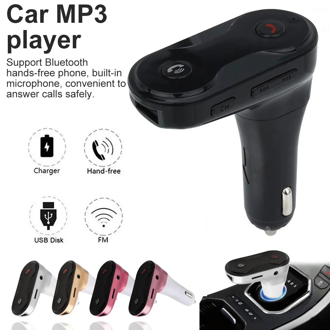 Автомобильный Bluetooth беспроводной fm передатчик модулятор автомобильный комплект