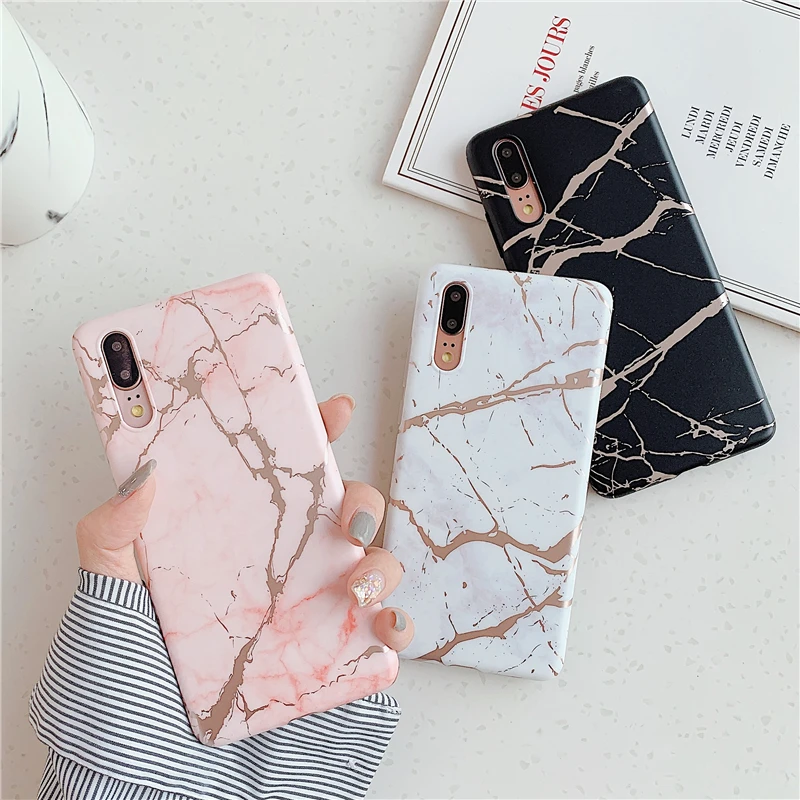 Позолоченные мраморный Чехол для мобильного телефона huawei mate30mate30pro P30 pro P20 Pro mate20Pro