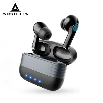 

TWS wireless earphones bluetooth V5.1 waterproof fingerprint touch headset HIFI stereo with mic Earphone