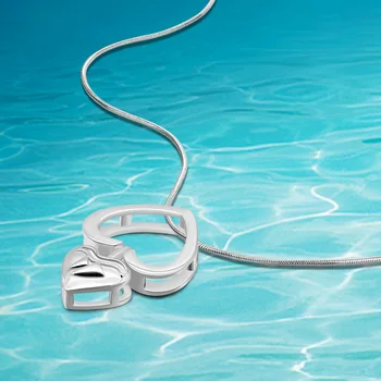 

Fashion simple sterling silver 925 necklace for women, heart pendant necklace, silver jewelry