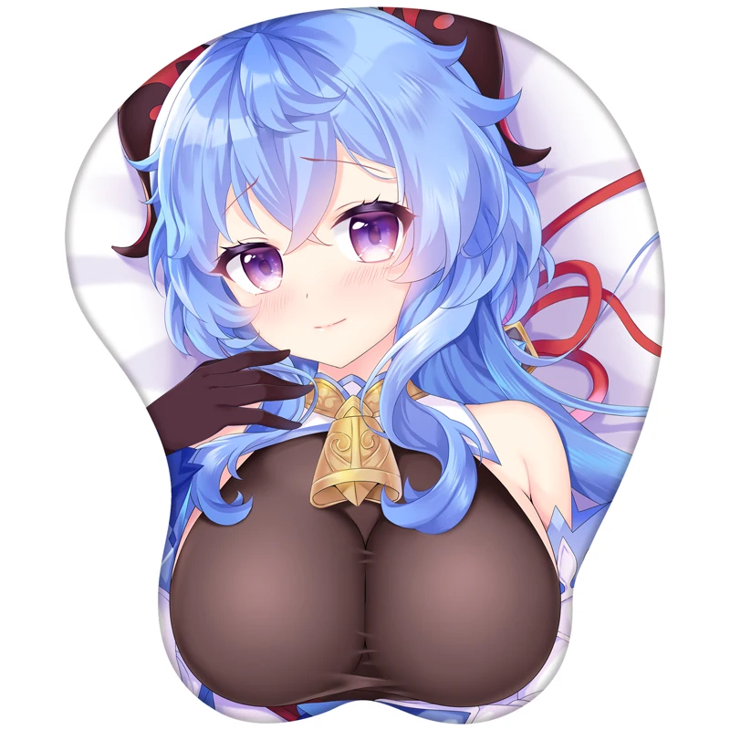  Genshin Impact Ganyu ڽ  ǻ 3D 콺 е ִϸ̼  콺 Ʈ ո ħ ̲  ũ Playmat Otaku Gift