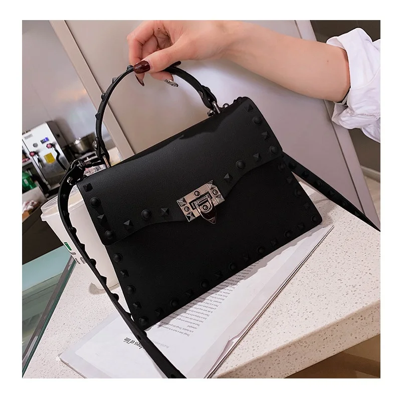 

Miyahouse Women Jelly Bags Solid Flap Messenger Bag Rivet Design Ladies Shoulder Bag Small And Big Handbags High Quality Bag