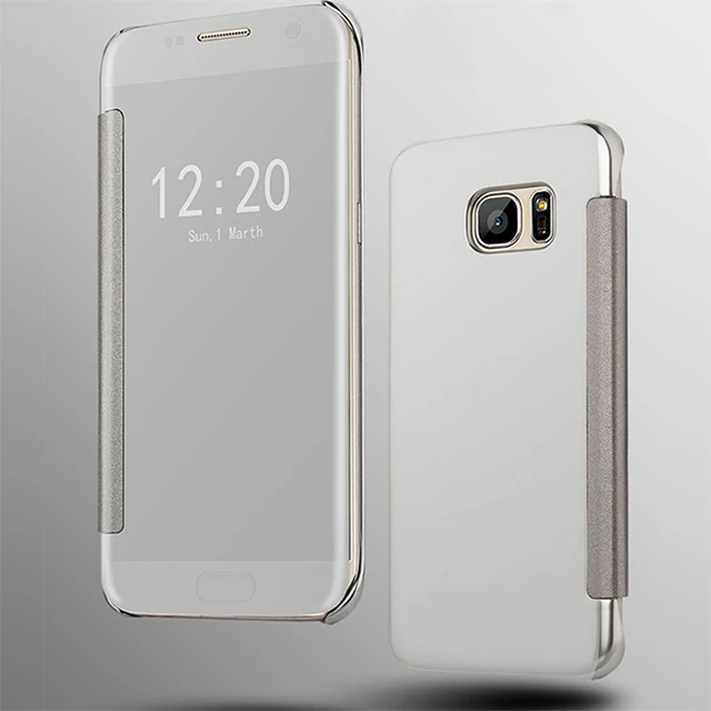 Прозрачный зеркальный флип-чехол для samsung Galaxy S5 S 5 V Galaxy YS5 samsung SV I9600 SM G900 G900F G900i SM-G900F чехол для телефона - Цвет: Silver