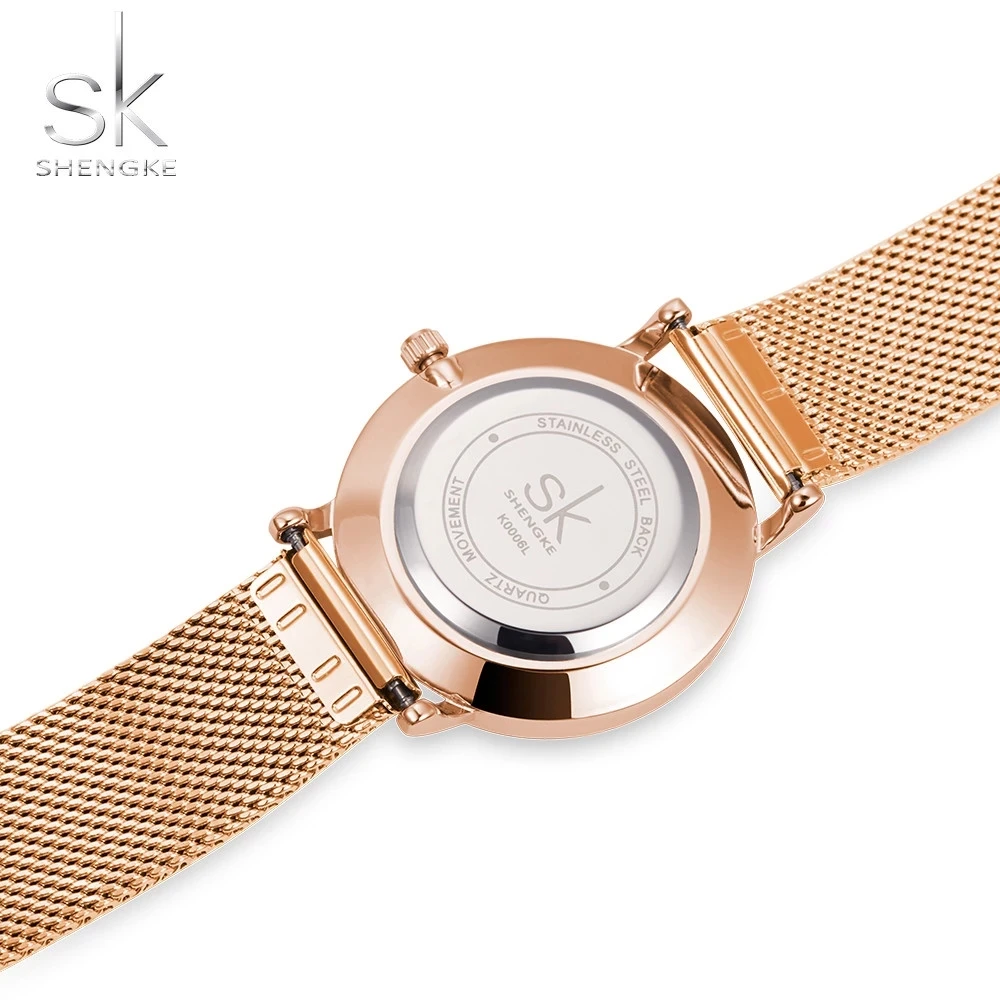 SHENGKE Top Luxury Brand Watches Women Fashion Quartz Watch Waterproof Wristwatches For Lady Clock New Style Relogio Feminino