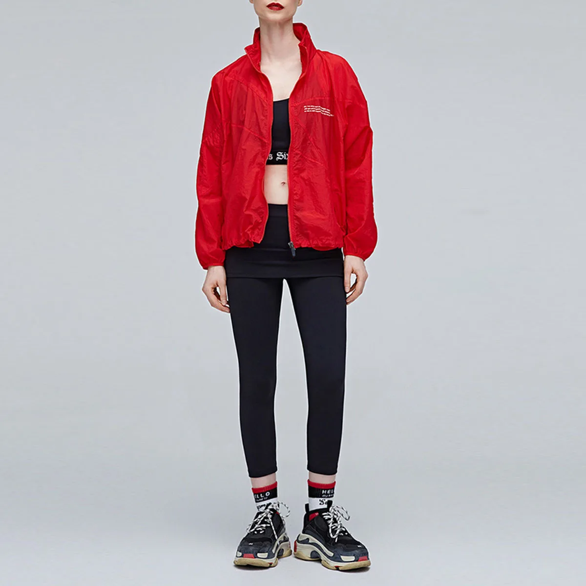 

Haoduoyi Simple Streetwear Women's Hip-hop Casual Sports Popular Brand College Style Printed Letter Long Sleeve Jacket