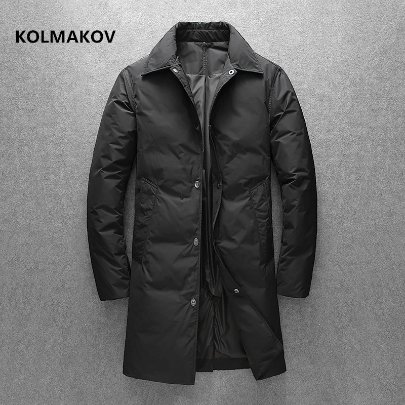 2021 new arrival winter jacket 90% white duck down jackets men,mens fashion thicken warm parkas trench coat size M-XXXL,4XL packable down jacket