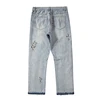 Ripped Retro Hole Cross Embroidery Casual Denim Trousers Mens High Street Washed Straight Oversize Jeans Pants 6