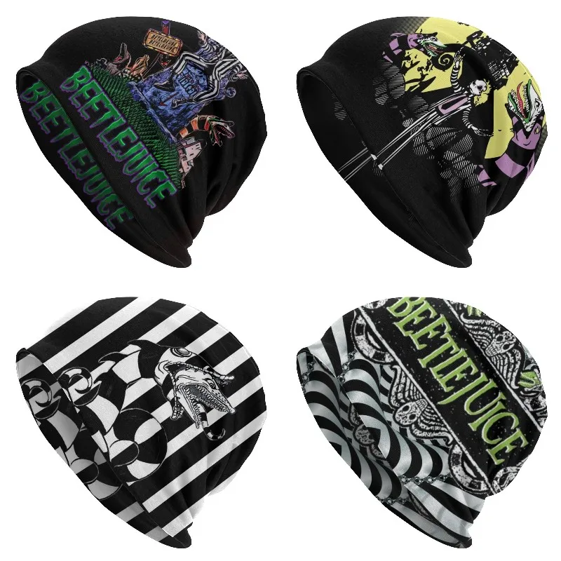 Зимняя теплая шапка женские вязаные шапки от Beetlejuice облегающая из фильма ужасы