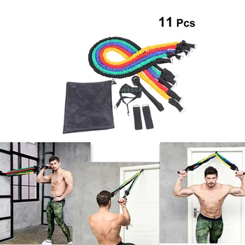 

11pcs Resistance Band Fitness Exercises Resistance Bands Fitness Pull Rope Resistance Band for Women Men Pilates Fitness Yoga
