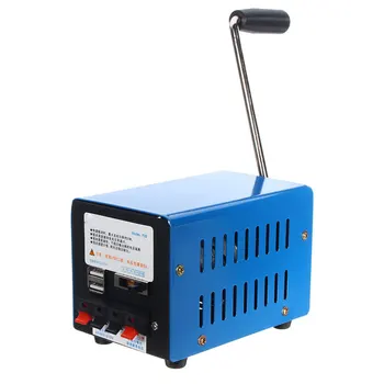 

High Power Charger Portable Emergency Hand Power Hand Crank USB Charging Emergency Survival Blue Hand Crank Generator