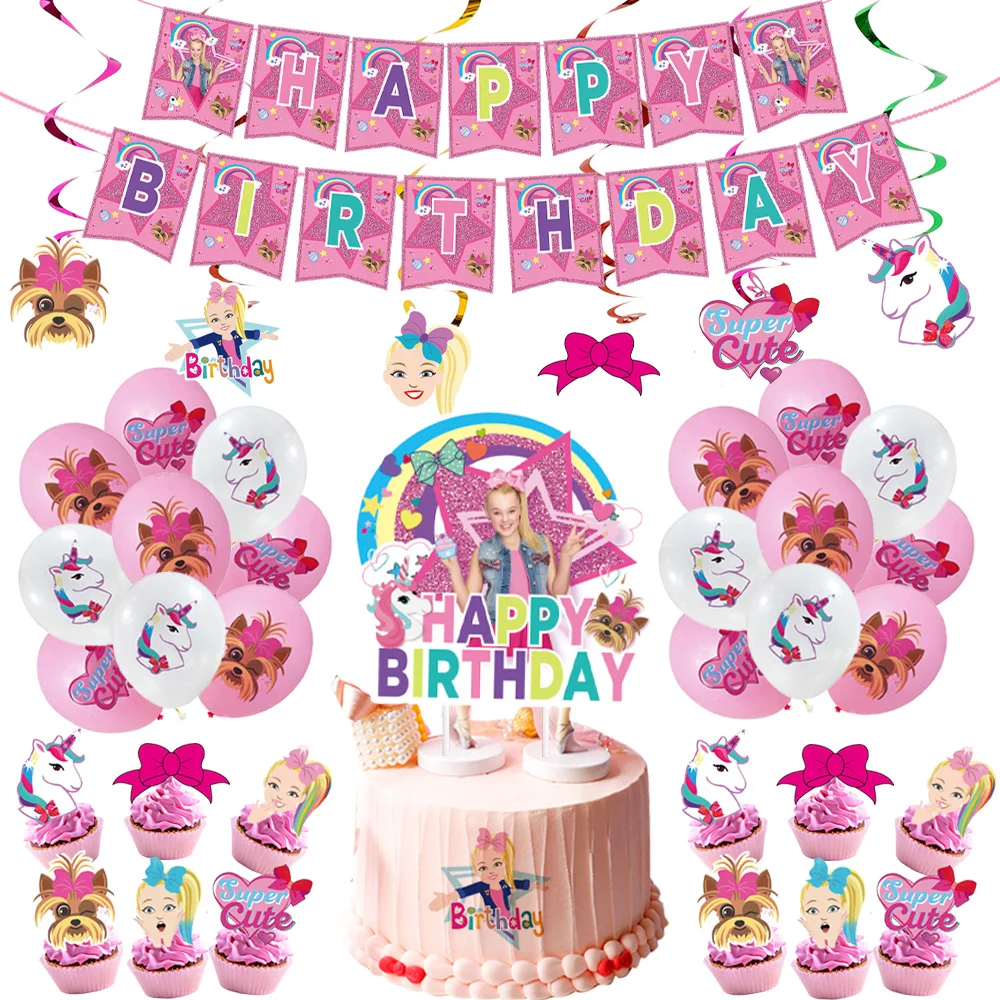 

JOJO Party supplies Favors set Napkins Plates Tablecloth Cups Knives Forks Spoons Birthday Party Decoration набор для декора