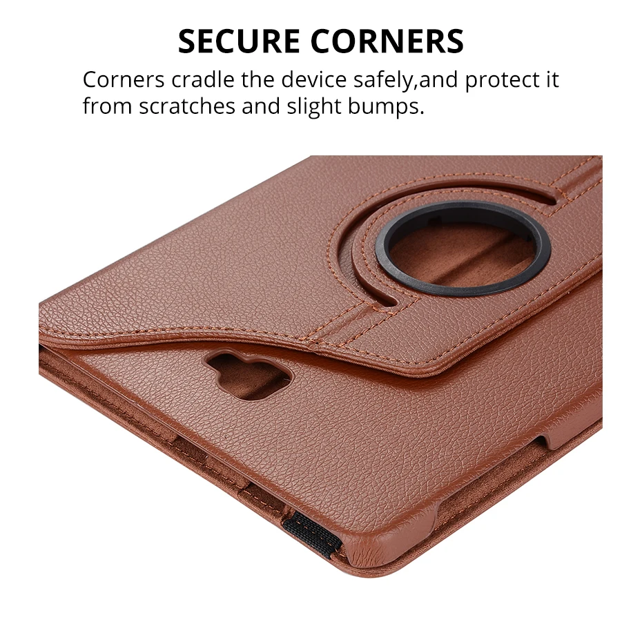 360° Rotating Smart PU Leather Flip Case for Samsung Galaxy Tab A 10.1 with S Pen Holder