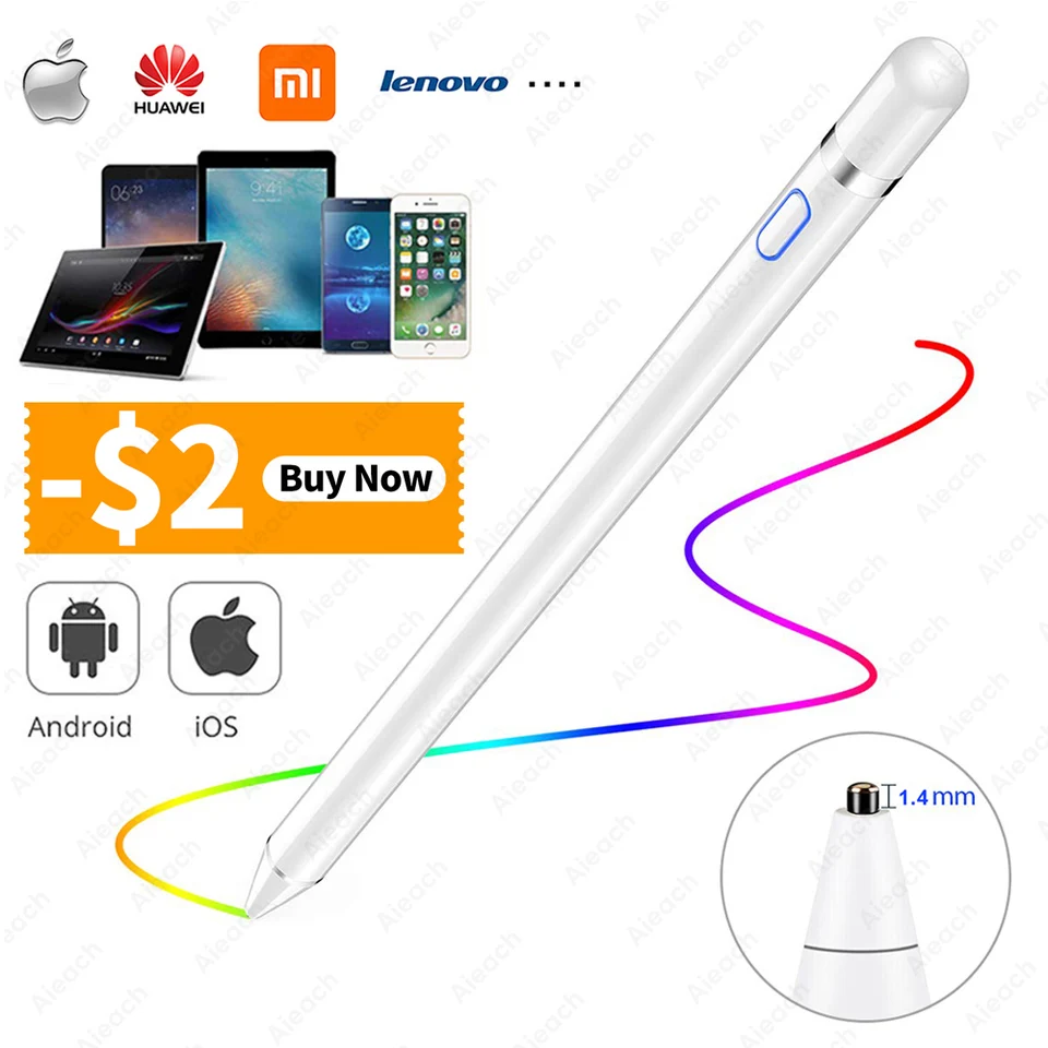 Stylus Pen for iPad Pencil, Rechargeable Active Stylus Pen Fine Point  Digital Stylus Pencil for Xiaomi Mi Pad 3 Compatible with Most Capacitive  Touch