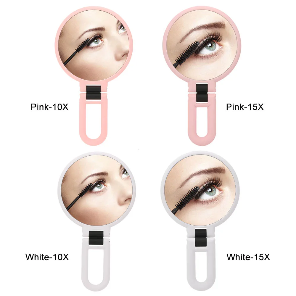 

New 10X/15X Makeup Mirror Double Sided Folding Mirror Travel Makeup Mirror High Definition Magnifying Beauty Cosmetic Mirror Set