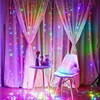 3M X 3 M LED fairy lights garland curtain lamp Remote control USB string lights New Year Christmas decor for home bedroom window ► Photo 3/6
