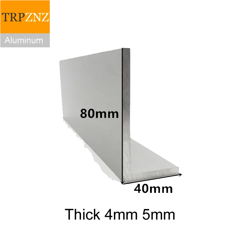 40x80mmthick4mm5mm6063RightAnglealuminumLshapedaluminumalloy