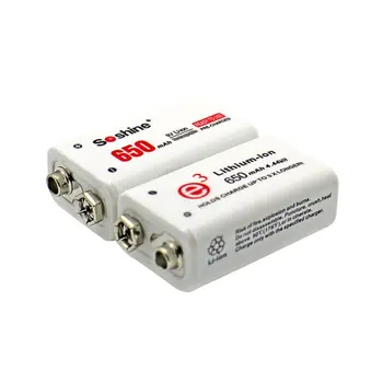 

Soshine 2pcs Power Battery 6F22 9V Li-ion Lithium 650mAh Chemistry Rechargeable Battery For Electronic Instruments