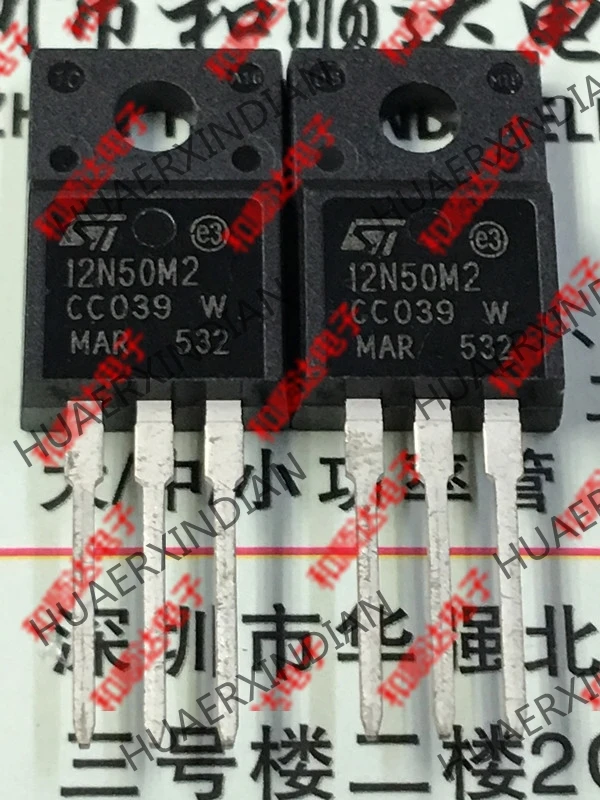 5 шт., новые оригинальные кнопки 12N50M2 TO-220F 500V 10A